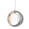 Besa Lighting Pogo Cord Pendant, Silver/Inner Silver and Opal Matte, Satin Nickel Finish, 1x5W LED 1XT-4293SS-LED-SN - alternate 1